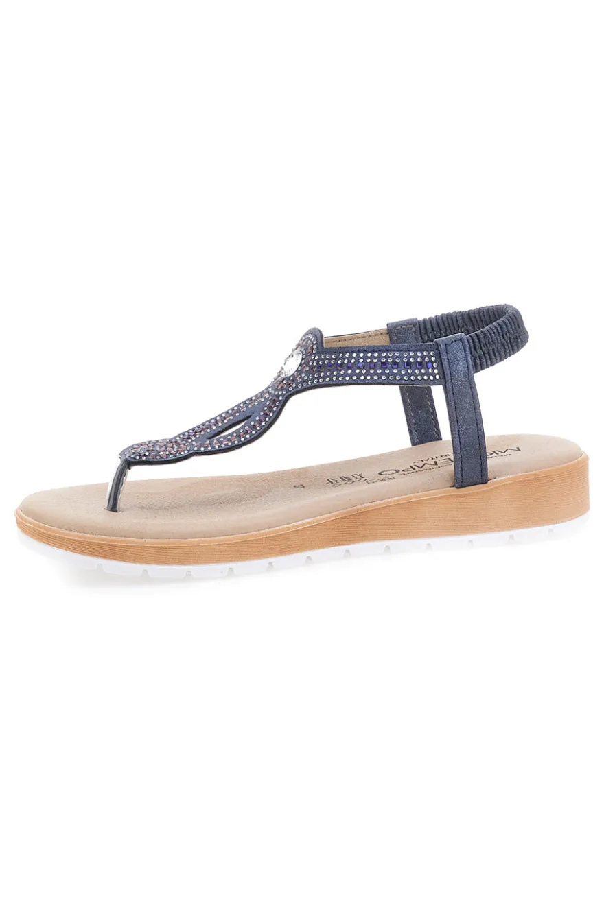 Sandali infradito blu con strass MIO TEMPO LR253421