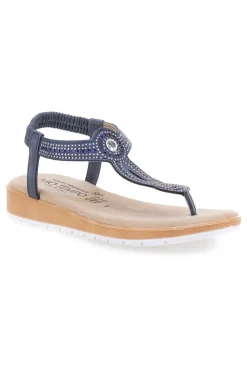 Sandali infradito blu con strass MIO TEMPO LR253421