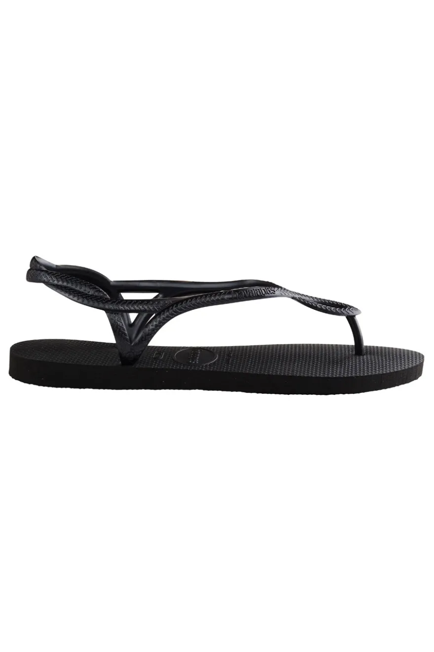 Sandali Infradito Neri Con Suola In Gomma Havaianas Luna Fc