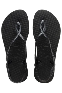 Sandali Infradito Neri Con Suola In Gomma Havaianas Luna Fc