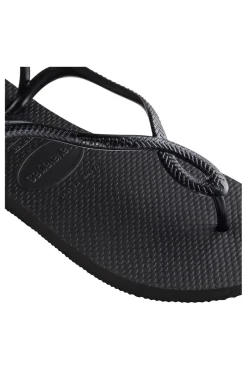 Sandali Infradito Neri Con Suola In Gomma Havaianas Luna Fc