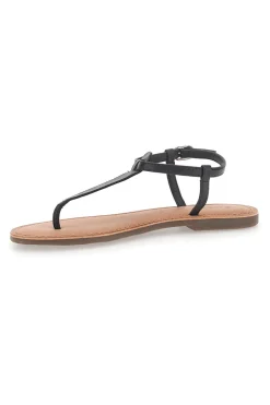 Sandali infradito neri con nodo decorativo CAFÈ COST 95103