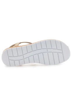 Sandali infradito oro con decorazioni gioiello Mio Tempo LR253421