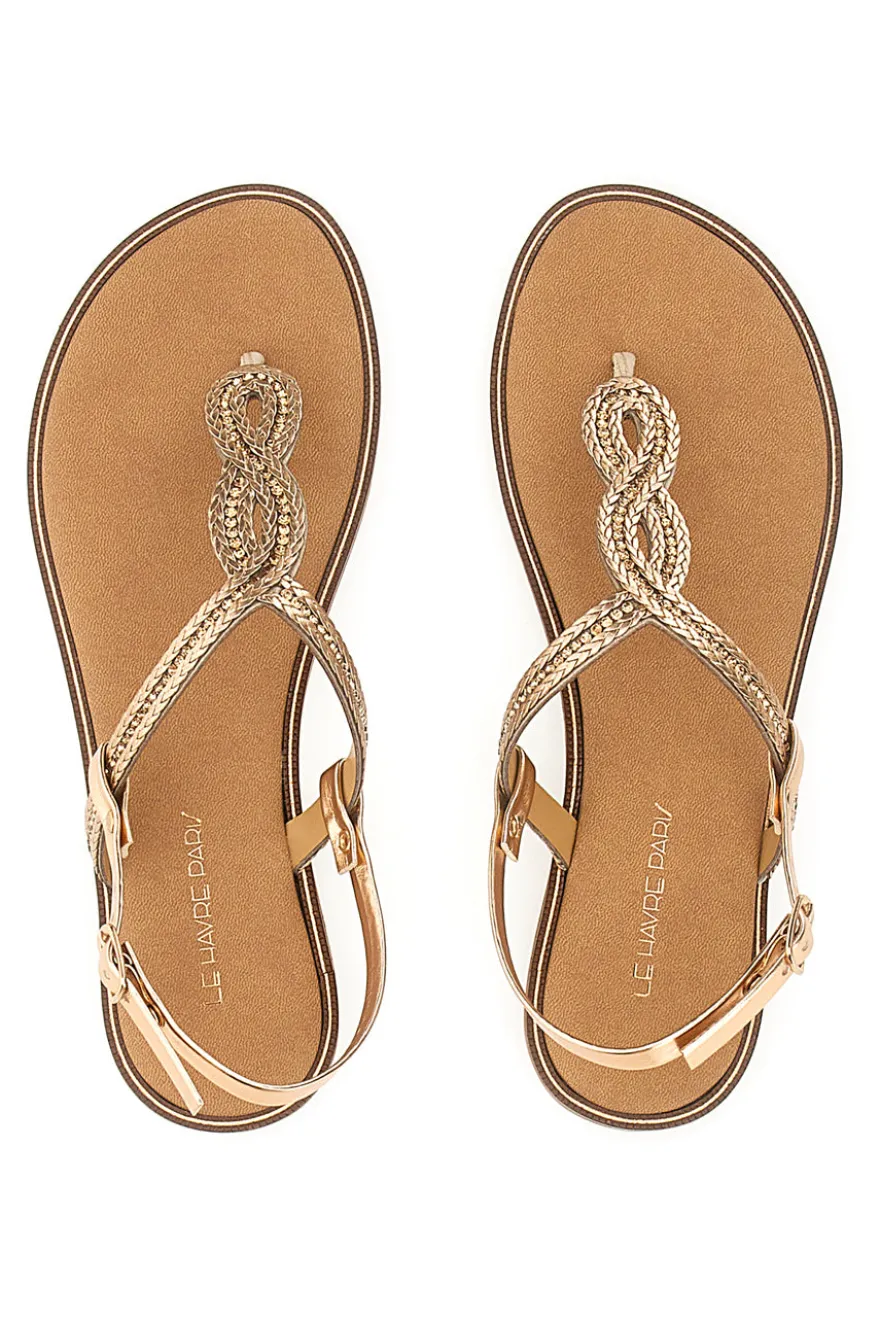 Sandali Infradito Oro Rosa da Donna Le Havre Paris 5418