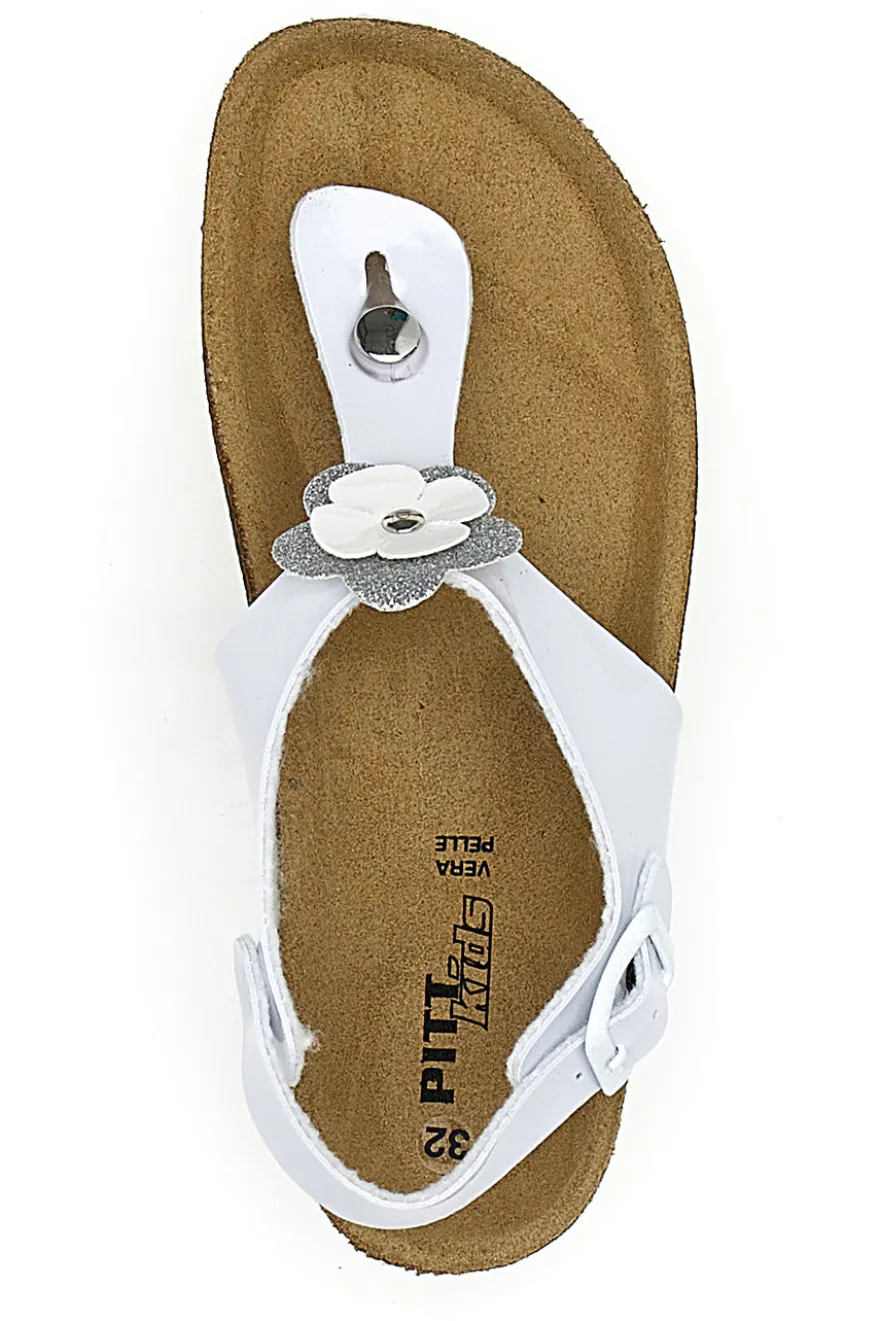 Sandali Infradito Pitt Kids 45264 Bianchi