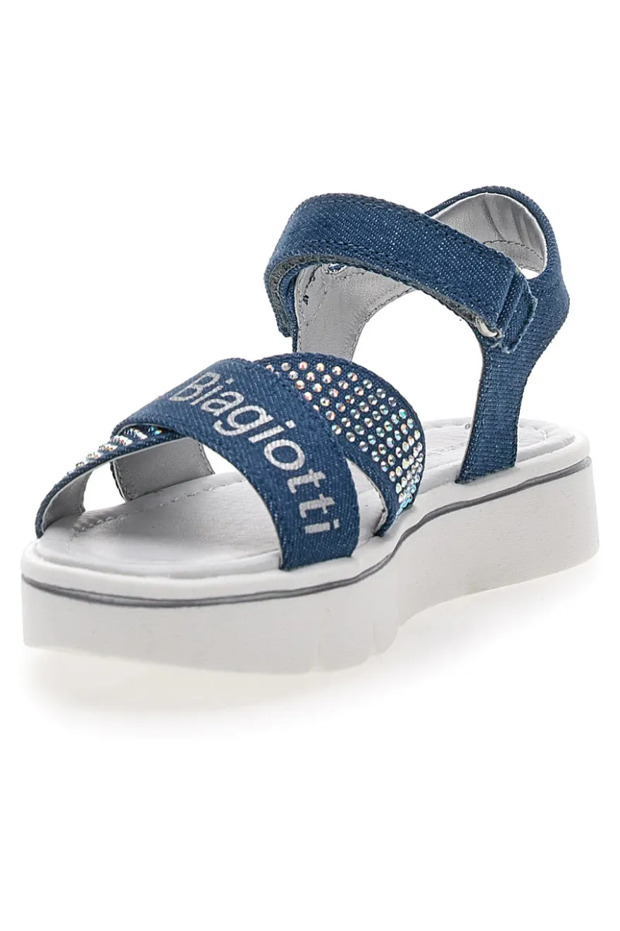 Sandali Jeans Con Strass e Brillantini Laura Biagiotti 9045