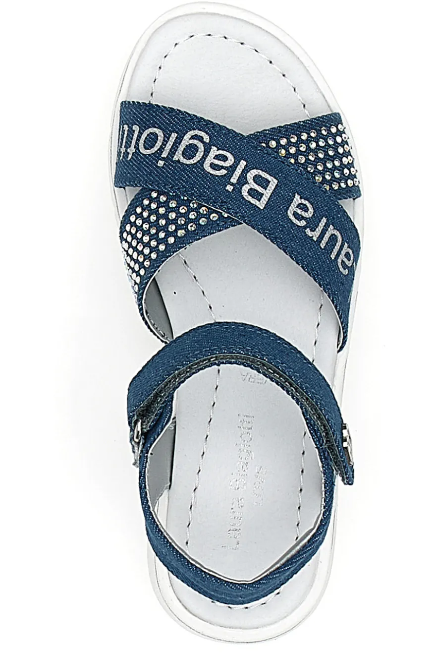 Sandali Jeans Con Strass e Brillantini Laura Biagiotti 9045