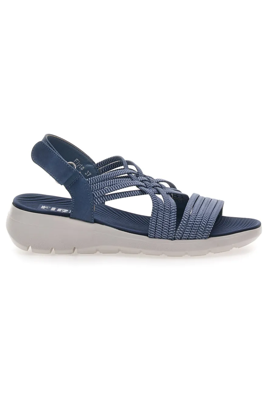 Sandali Jeans Con Tomaia Elastica Effetto Corda Intrecciata FIRST ACTIVE 1