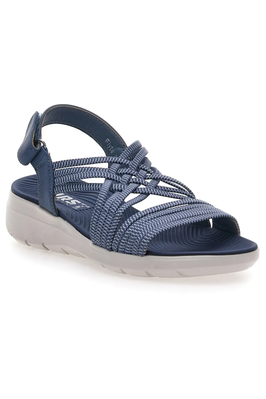 Sandali Jeans Con Tomaia Elastica Effetto Corda Intrecciata FIRST ACTIVE 1