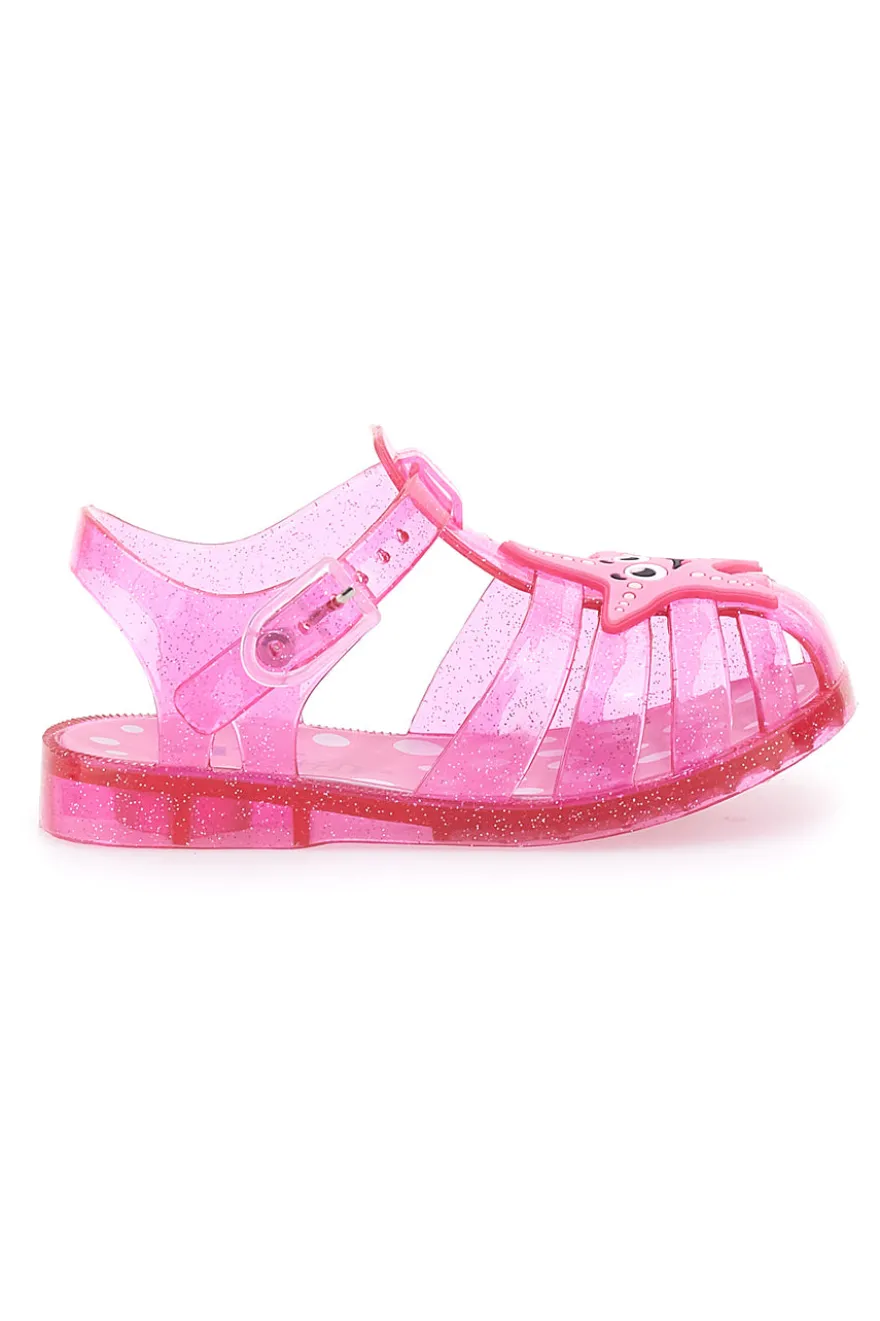 Sandali jelly rosa glitterati con cinturino PITT KIDS 3142664