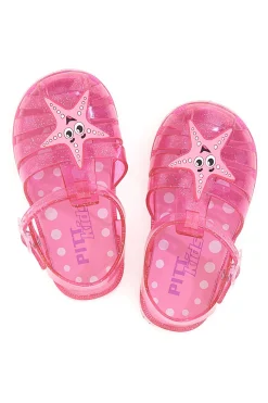 Sandali jelly rosa glitterati con cinturino PITT KIDS 3142664