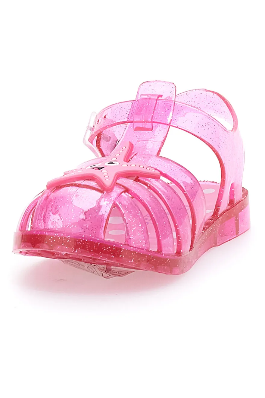 Sandali jelly rosa glitterati con cinturino PITT KIDS 3142664