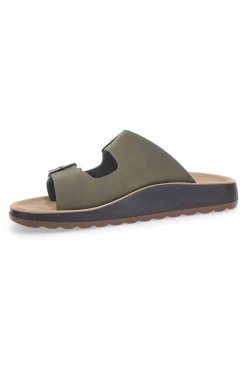 Sandali kaki con doppia fibbia Fly Flot 781714C