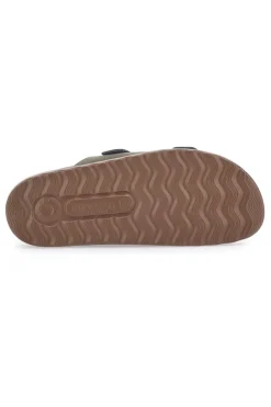 Sandali kaki con doppia fibbia Fly Flot 781714C