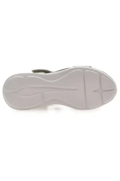 Sandali Khaki con Doppia Fascia e Elastico Effetto Corda FIRST ACTIVE 2