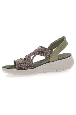 Sandali Khaki Con Tomaia Elastica Effetto Corda Intrecciata FIRST ACTIVE 1