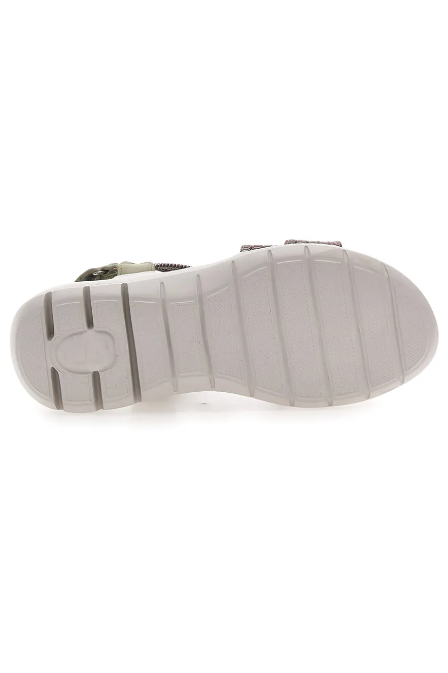 Sandali Khaki Con Tomaia Elastica Effetto Corda Intrecciata FIRST ACTIVE 1
