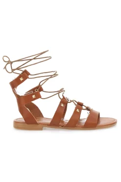Sandali Lace-Up Prima Riga 405 Cognac
