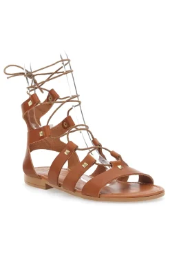 Sandali Lace-Up Prima Riga 405 Cognac