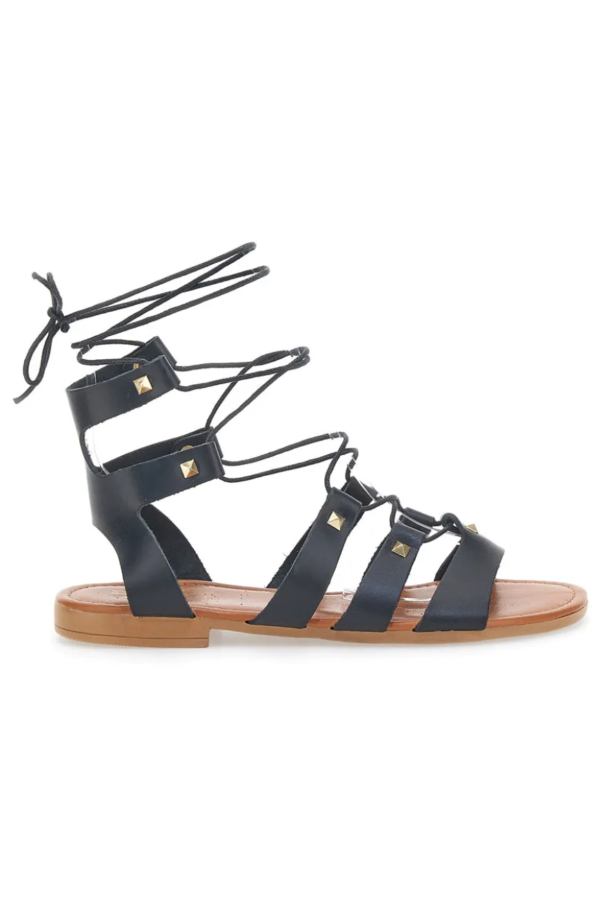 Sandali Lace-Up Prima Riga 405 Neri