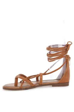 Sandali Lace-Up Sabbia Con Suola Flat Cafe' Cost 2502