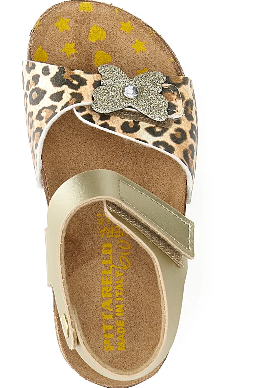 Sandali Leopardati con Velcro Pittarello Bio 257741