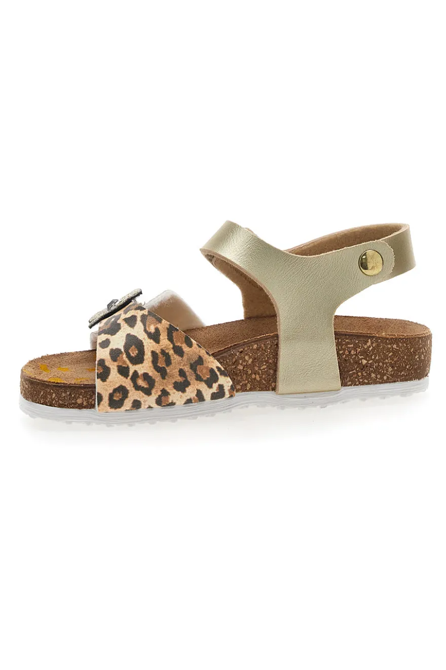 Sandali Leopardati con Velcro Pittarello Bio 257741