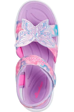 Sandali lilla con farfalla luminosa Skechers Jumpsters Sandal Butterfly Brights