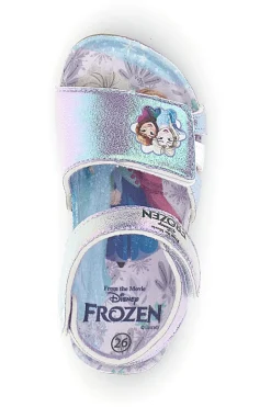 Sandali lilla con finitura iridescente e chiusura a strappo Frozen D4310617T01