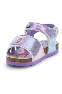 Sandali lilla con finitura iridescente e chiusura a strappo Frozen D4310617T01