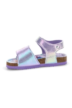 Sandali lilla con finitura iridescente e chiusura a strappo Frozen D4310617T01