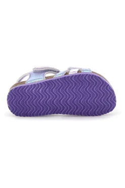 Sandali lilla con finitura iridescente e chiusura a strappo Frozen D4310617T01