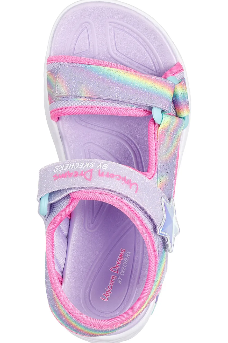 Sandali lilla con luci Skechers Dreamy Unicorns