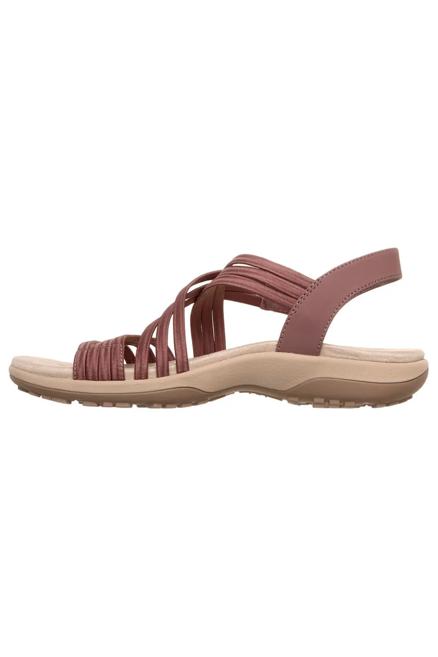 Sandali malva con fasce elastiche Skechers REGGAE SLIM SUNNYSIDE 2.0