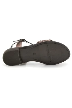 Sandali marrone con fascia intrecciata pelle Pittarello focus 222230
