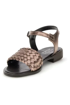 Sandali marrone con fascia intrecciata pelle Pittarello focus 222230