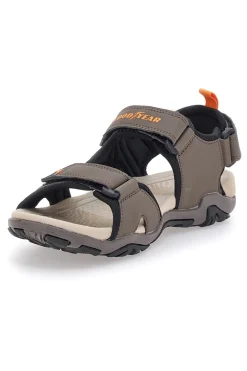 Sandali Marrone Con Strappi in Velcro Goodyeas 31048