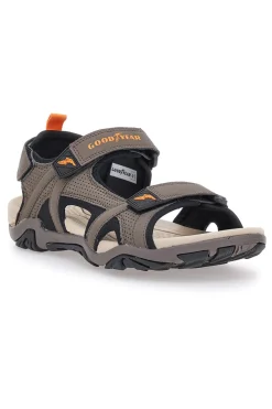 Sandali Marrone Con Strappi in Velcro Goodyeas 31048