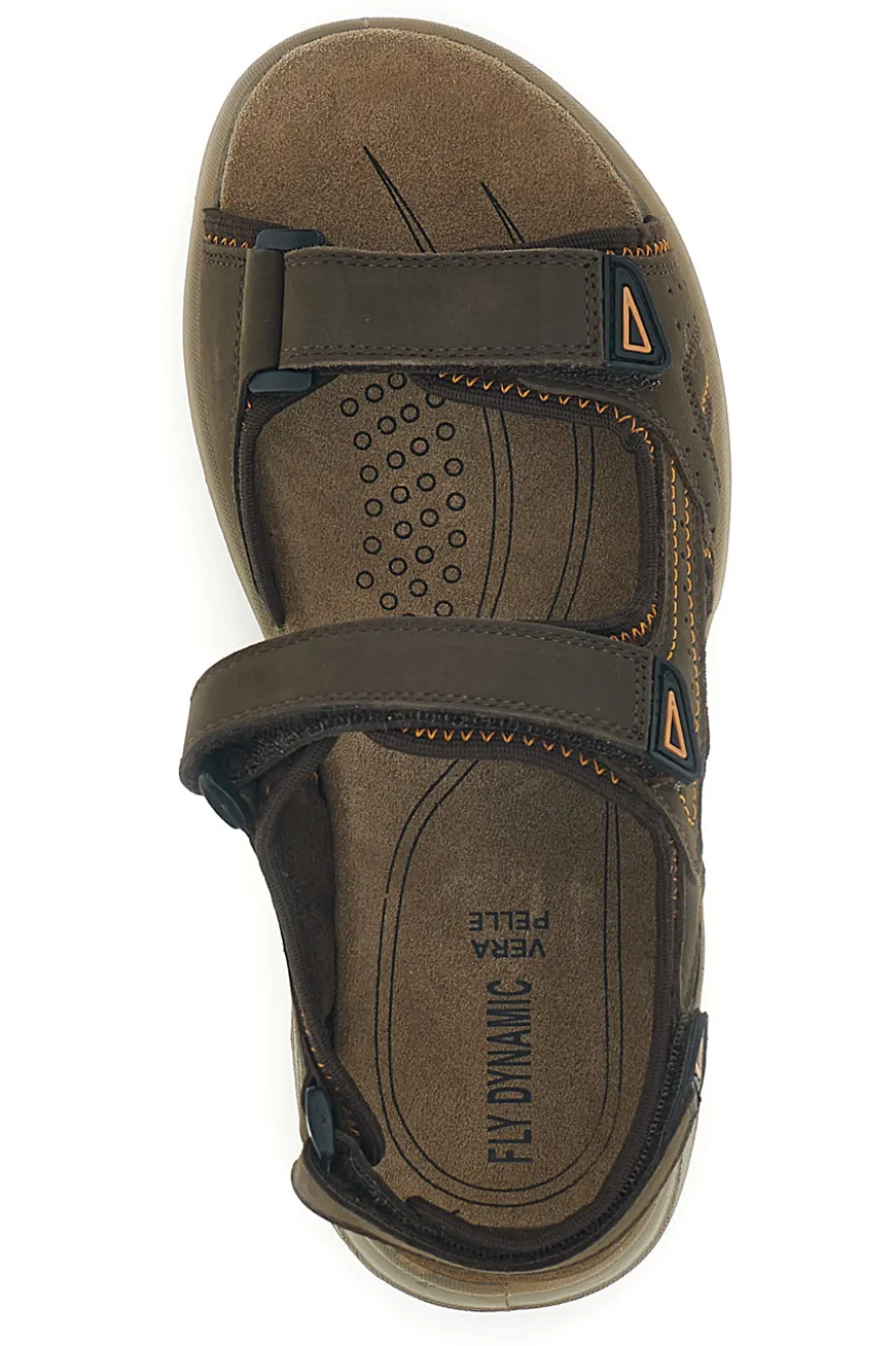Sandali marrone in vera pelle Fly Dinamic FD505
