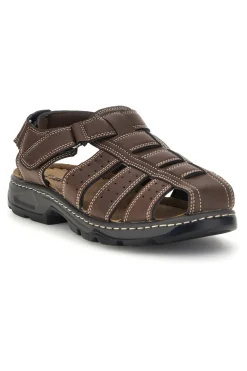 Sandali marrone punta chiusa strappo regolabile Jerpoint M8557