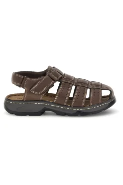 Sandali marrone punta chiusa strappo regolabile Jerpoint M8557