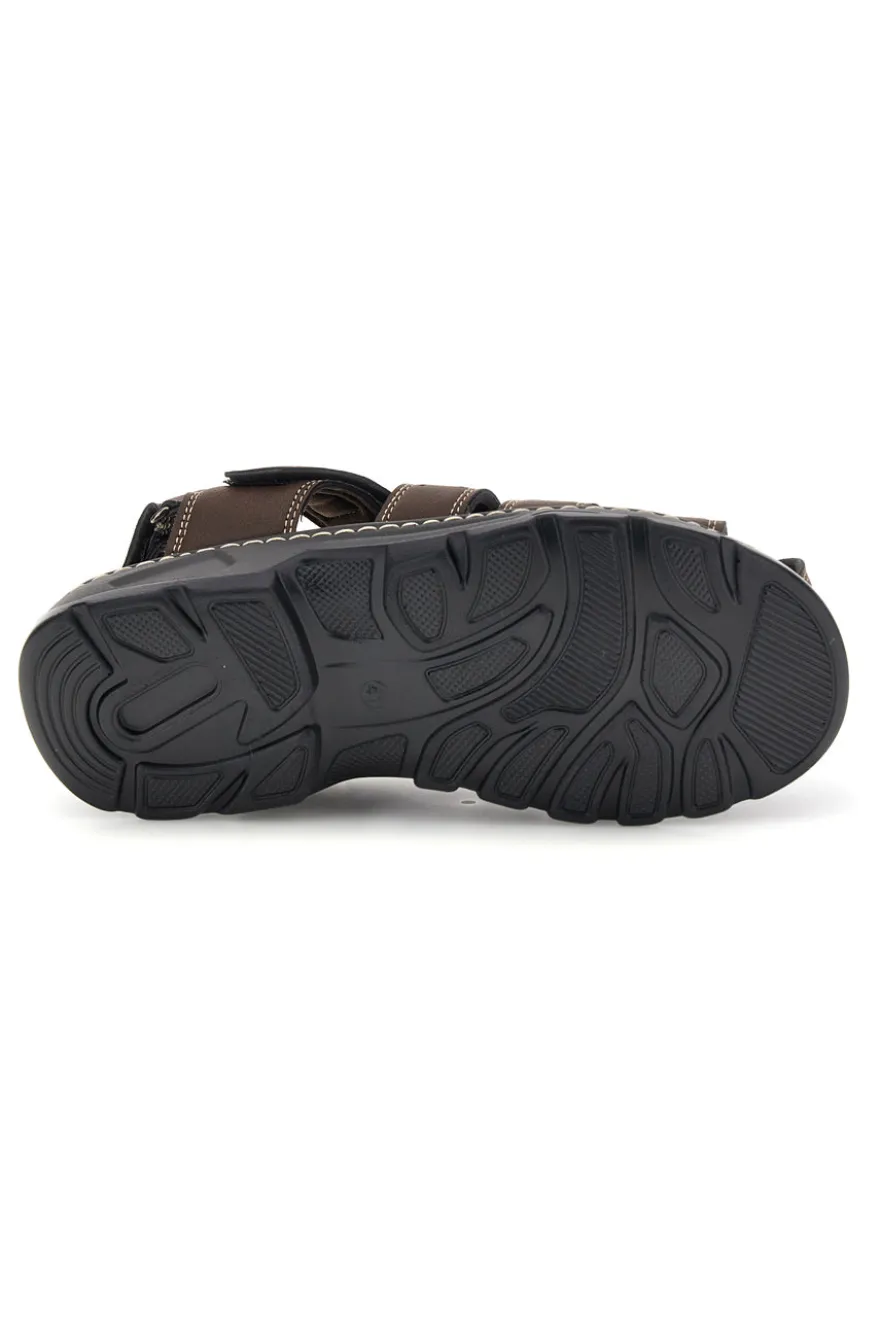 Sandali marrone punta chiusa strappo regolabile Jerpoint M8557