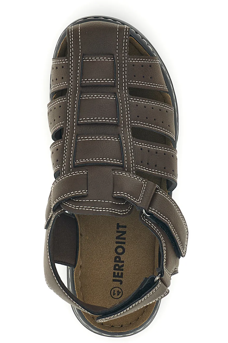 Sandali marrone punta chiusa strappo regolabile Jerpoint M8557