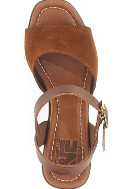 Sandali Marroni con Borchie e Tacco Alto Effetto Legno PITTARELLO LOVE 35021