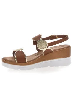 Sandali Marroni con Brillantini e Platform PLOCADI 11075035