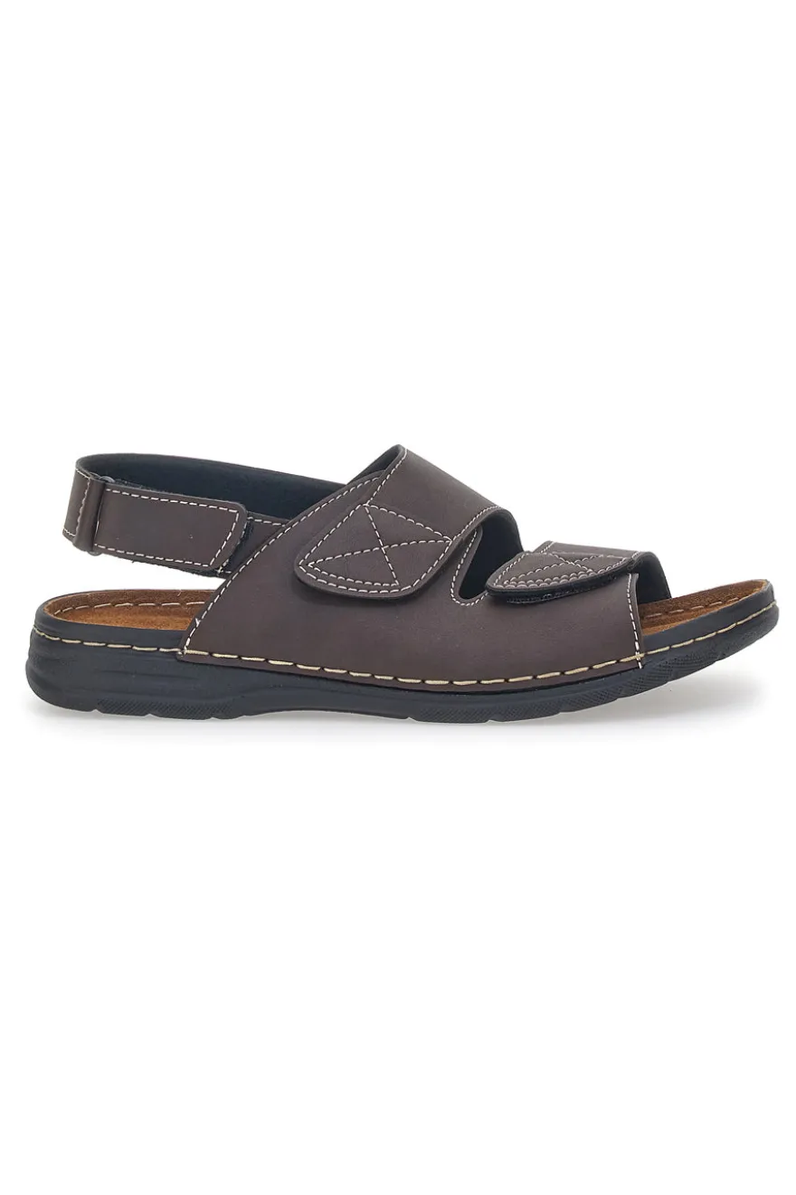 Sandali Marroni Con Chiusura Strappo Jerpoint 647