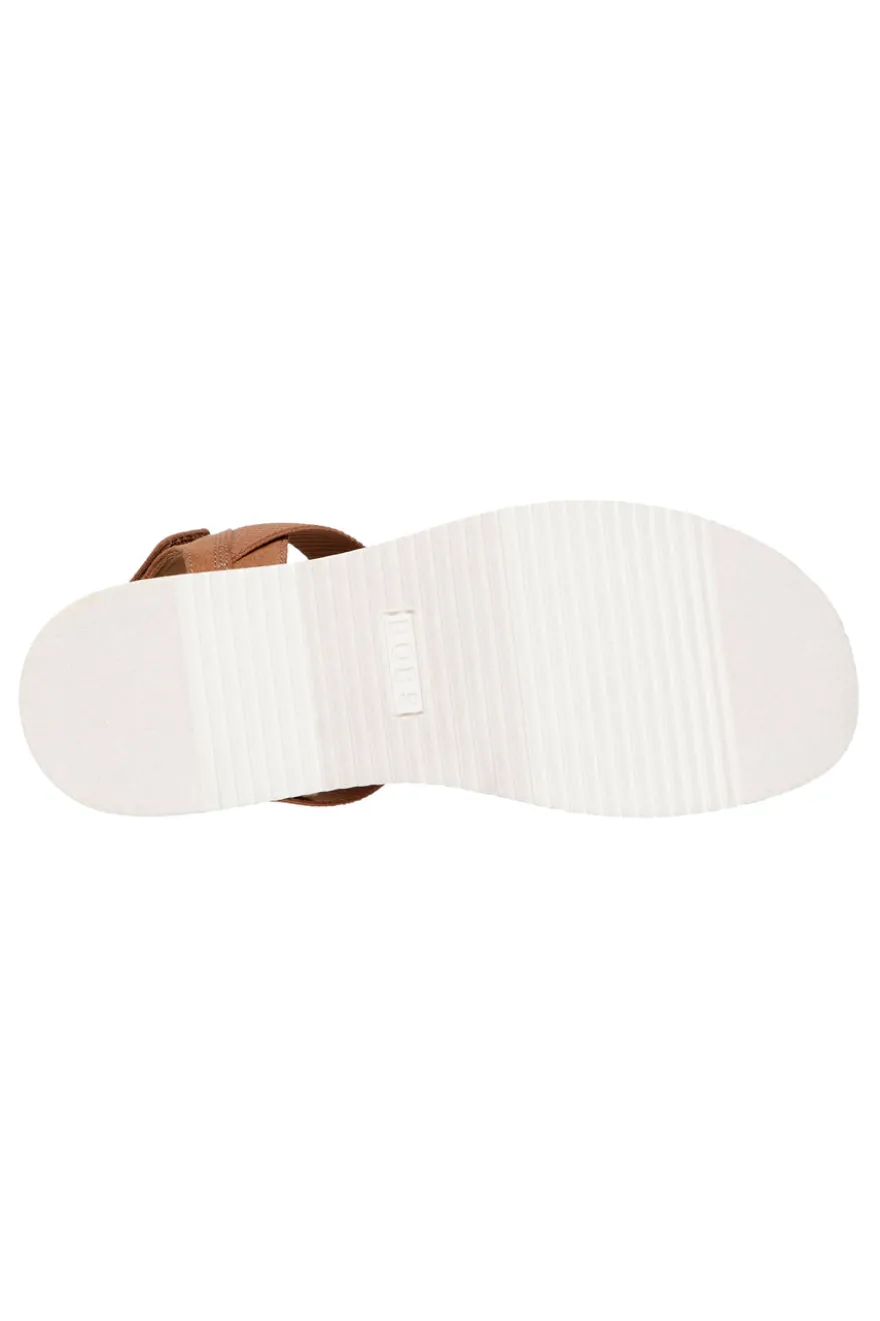 Sandali marroni con cinturino in velcro e fascia traforata Skechers Desert kiss low