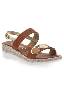 Sandali Marroni Con Dettagli Oro Mio Tempo 2482
