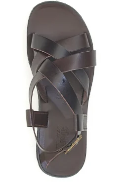 Sandali marroni con fasce incrociate Pittarello Sun 4415