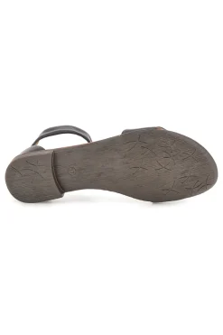 Sandali marroni con fascia e zip sul retro Pittarello look 225495